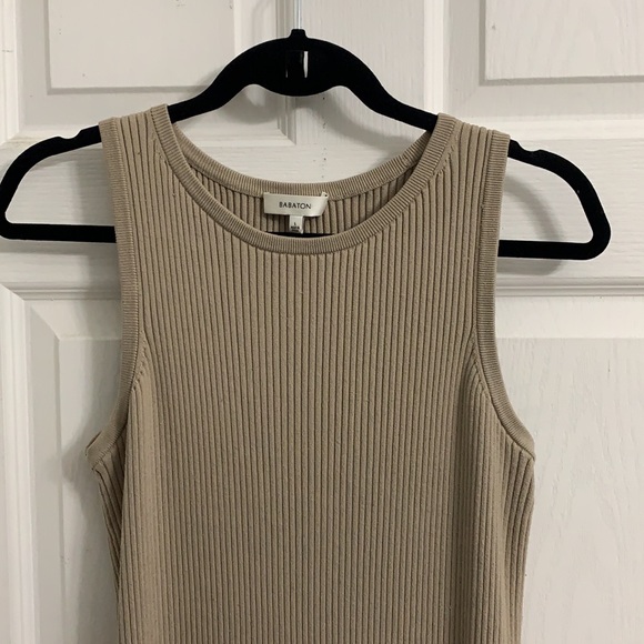 Beige Babaton sleeveless dress in Large - Picture 3 of 3
